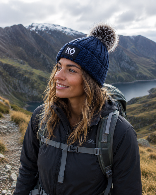 RŌ Summit Beanie - Bobble (Navy)