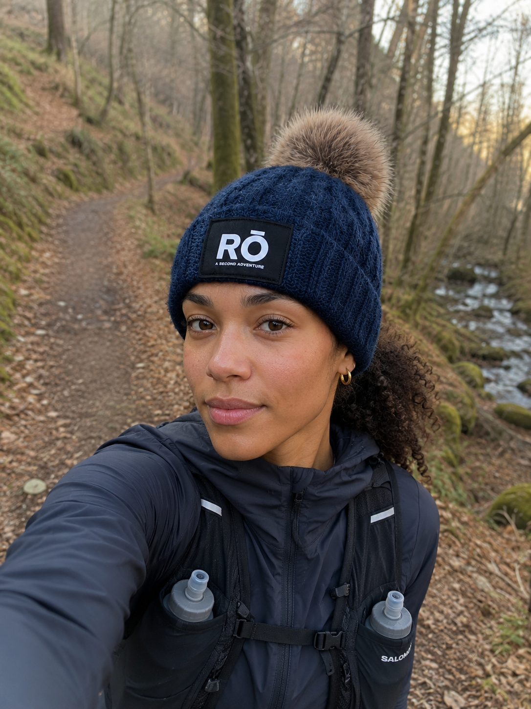 RŌ Summit Beanie - Bobble (Navy)