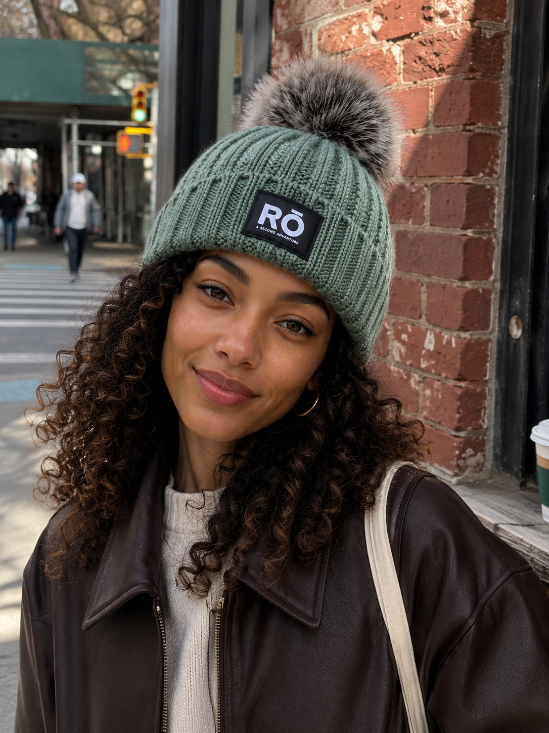 RŌ Summit Beanie - Bobble (Sage Green)